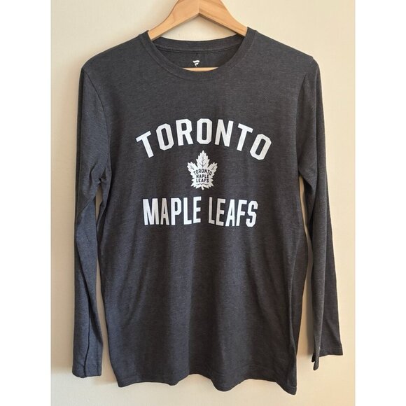 Men's Heathered Gray Toronto Maple Leafs Victory Arch Long Sleeve T-Shirt Medium - Picture 1 of 6